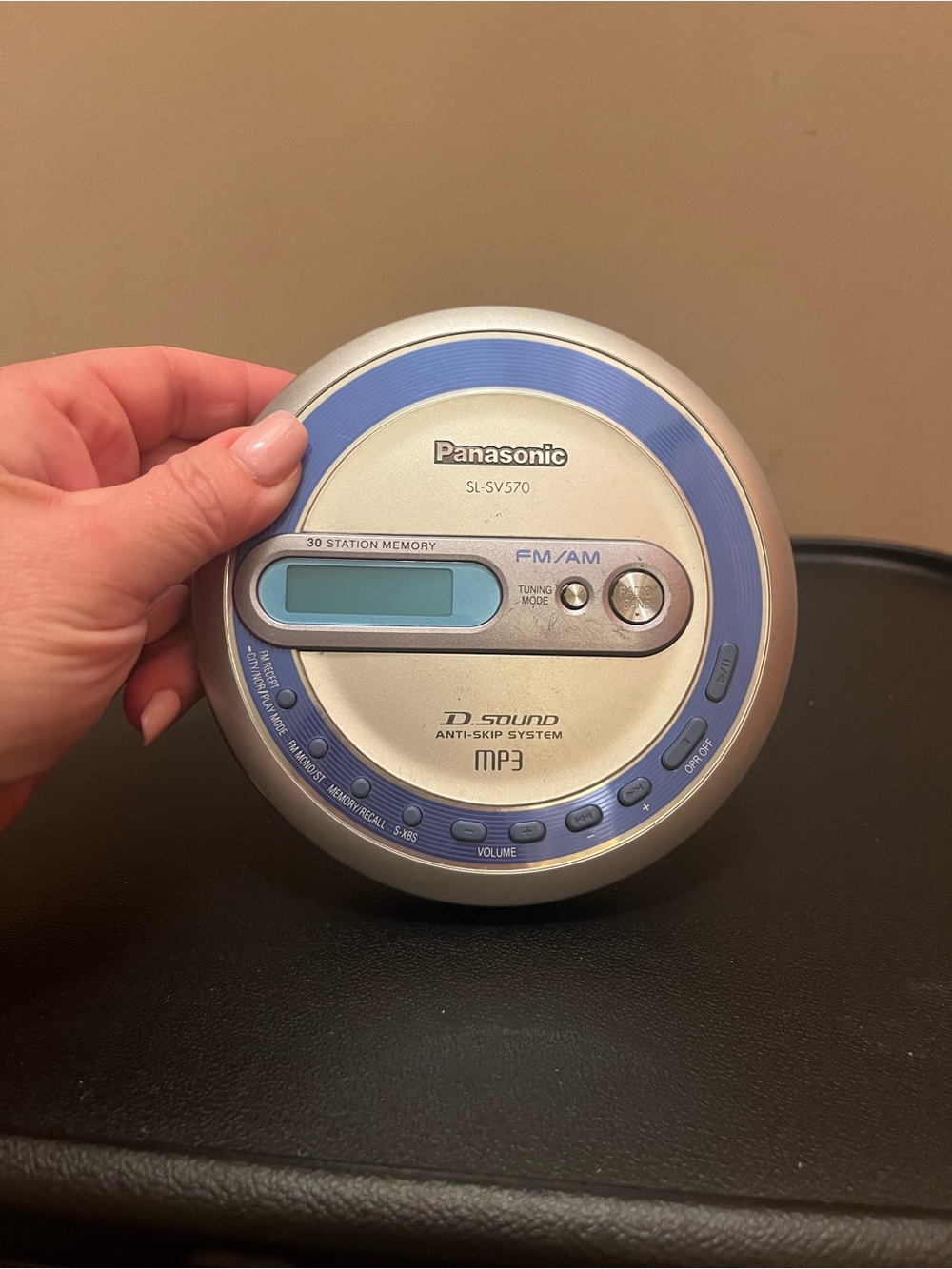 Panasonic Portable CD/MP3 Player in Silver and Light Blue